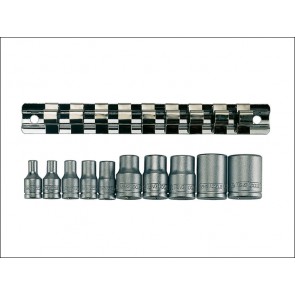 M3814 11piece Clip Rail TX-E Socket Set 3/8in & 1/4in Drive