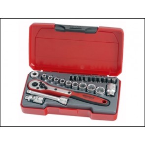 T1424  Socket Set Metric 24 Piece 1/4in Drive