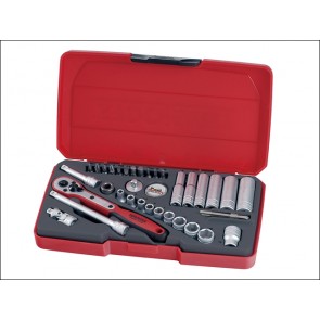 T1436 Socket Set Metric 36 Piece 1/4in Drive