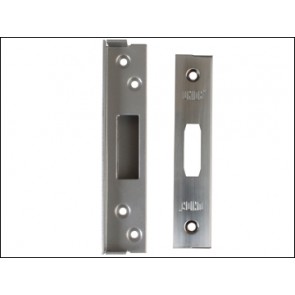 Strongbolt 2100 Mortice Deadlock Rebate Kit 13mm 0.5in Satin Chrome Boxed