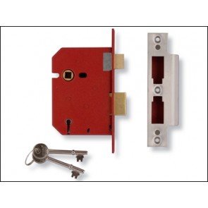 2201 5 Lever Mortice Sash Lock Brass Finish 65mm 2.5in Boxed