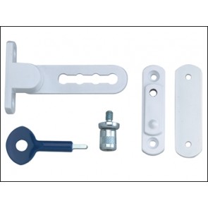 P117 Ventilation Window Lock White Finish Pack of 2