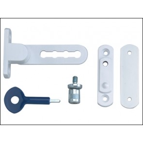 P117 Ventilation Window Lock White Finish Pack of 1