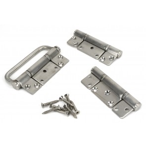 Brio Weatherfold 4S Non-Mortice Hinge Handle Set - Stainless Steel