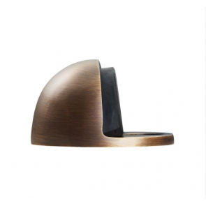 Oval Floor Mounted Door Stop 45mm - Antique Brass