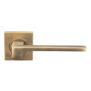 Equi Lever on Square Rose - Antique Brass