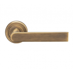 Edge Lever On Rose - Antique Brass