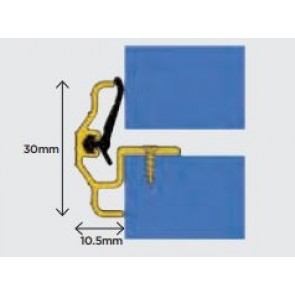 Exitex Double Door Centre Seal (30mm)- Various Finishes