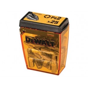 Dewalt Tic Tac Box Of PZ2 25mm Pozi Bits (25)