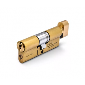 3* Euro Thumbturn Cylinder Satin Brass KD - Various Sizes