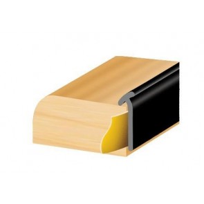 Exitex Single Sided Lipped Glazing Tape - Black - 0.8mm x 12.8mm x 100m