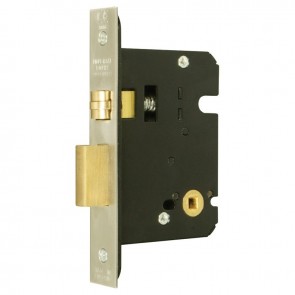 Roller Bathroom Lock Polished Brass