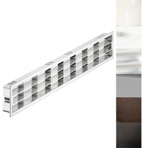 Ventilation grill, 458 x 65 mm, for recess mounting - Various Finishes