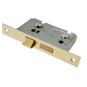 Bathroom Mortice Lock - Brass (Various Sizes)