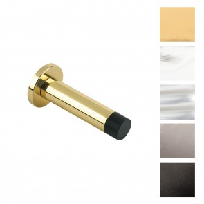 Cylinder Door Stop With Rose - Various Finishes 