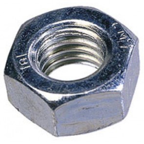 Hexagonal Full Nut - Bright Zinc Plated