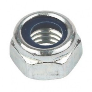 Hexagonal Locking Full Nut - Bright Zinc Plated