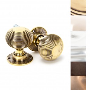 Heavy Beehive Mortice/Rim Knob Sets - Various Finishes
