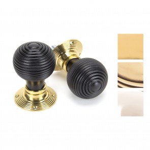 Ebony Beehive Mortice/Rim Knob Sets - Various Finishes