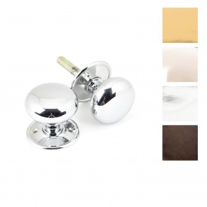 Mushroom Mortice/Rim Knob Sets 57mm - Various Finishes