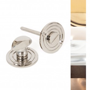 Round Bathroom Turn & Release Lock - Various Finishes