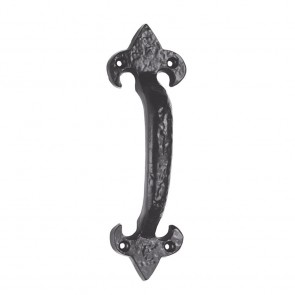 Fleur De Lys Pull Handle - Black - Various Sizes