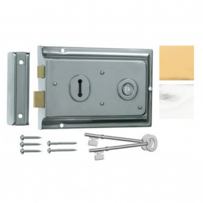 Eurospec Lipped Rim Lock - Various Finishes