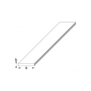 Flat Bar Profile - Silver Anodised Aluminium