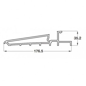 Centor E3 Disabled Sill - Anodised Aluminium