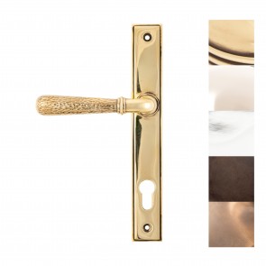 Hammered Newbury Slimline Espag. Lock Set - Various Finishes