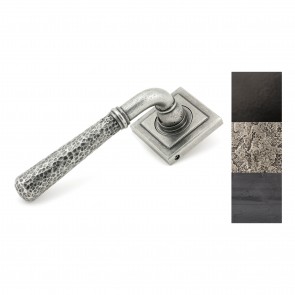 Hammered Newbury Lever on Rose Set (Square) - Various Finishes