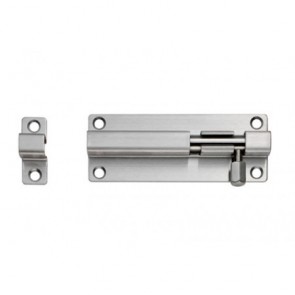 Straight Barrel Door Bolt - Satin Stainless Steel - Various Sizes