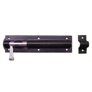 Straight Door Bolt - Epoxy Black - Various Sizes