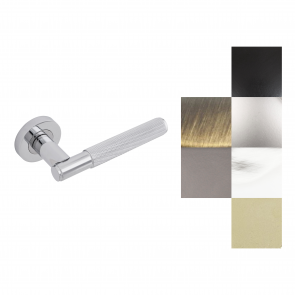 Insignia Knurled Lever On Rose - Various Finishes (Zinc)