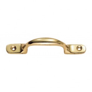 Sash Pull Handle, Polished Brass - Various Sizes