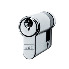 Single (Half) Euro Cylinder Key To Differ - Polished Chrome