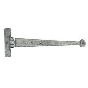 Handmade Penny End Tee Hinge (Pair) - Pewter