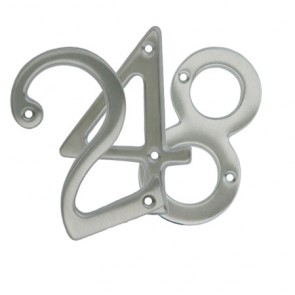 Numerals - Satin Chrome - Various Numbers