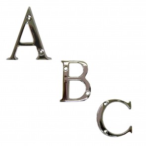 Letters A to D - Polished Chrome