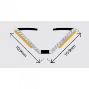V-Flap Elite Smoke Seal 2.1m - Black (Pack 10)