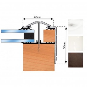 Exitex - Capex 40 with Gasket (Rag 45) Gable End Finishing Profile - Various Finishes