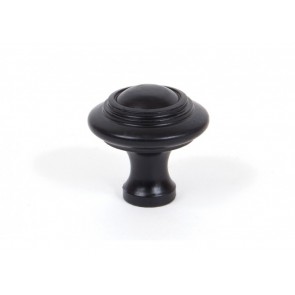 Ringed Cabinet Knob - Black