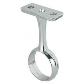 Wardrobe Rail (Round) Center Support - Chrome Plated