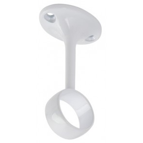 Ø 25mm Wardrobe Tube Centre Bracket - White