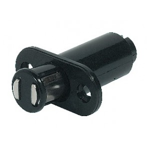 Magnetic Pressure Catch for Recess Mounting - Black