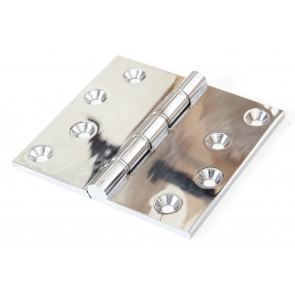 4" x 4" Projection Hinges (pair) - Polished Chrome
