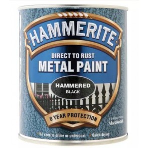 Direct to Rust Hammered Finish Metal Paint Black 750ml