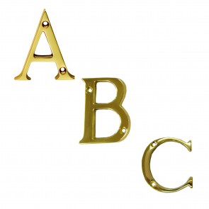 Letters A to D - Polished Brass 