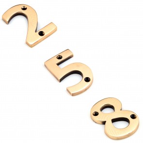 Numerals 0 to 9 - Polished Bronze