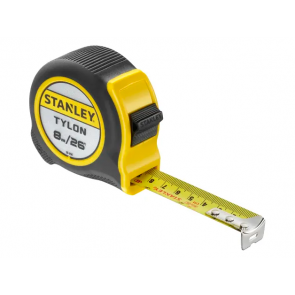 Stanley Tylon Tape Measure 8m/26ft (Width 25mm) - Carded